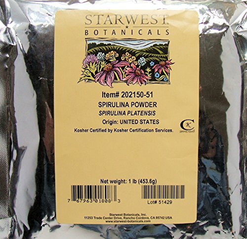 Spirulina Powder - Spirulina platensis, 1 lb,(Starwest Botanicals)
