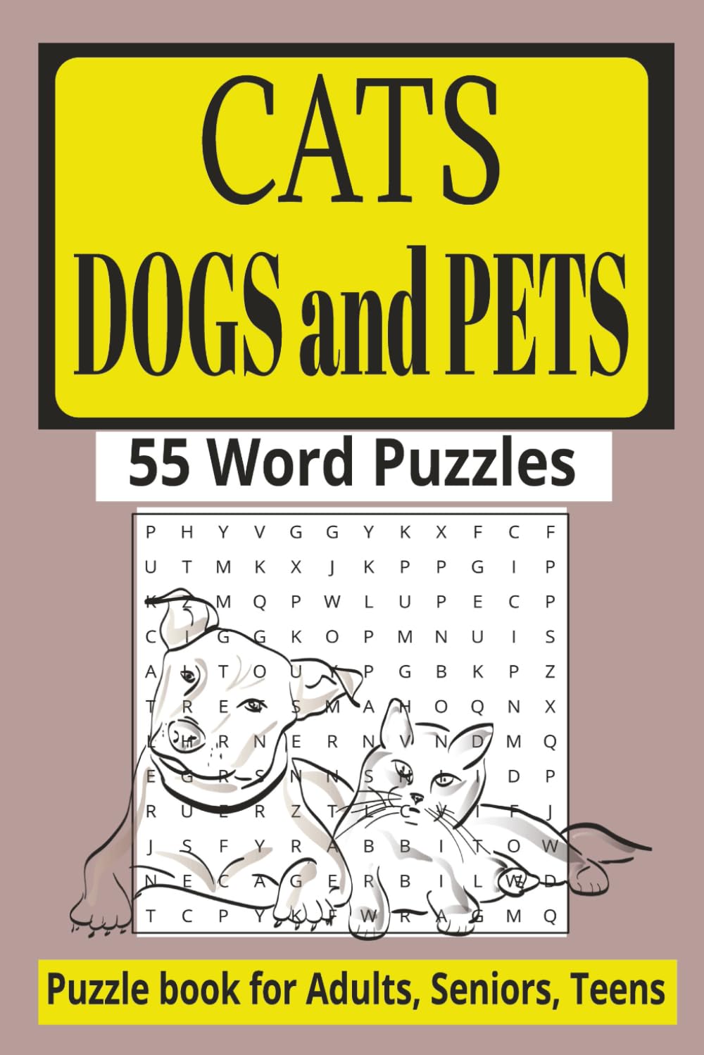 Cats, dogs and Pets word search puzzles