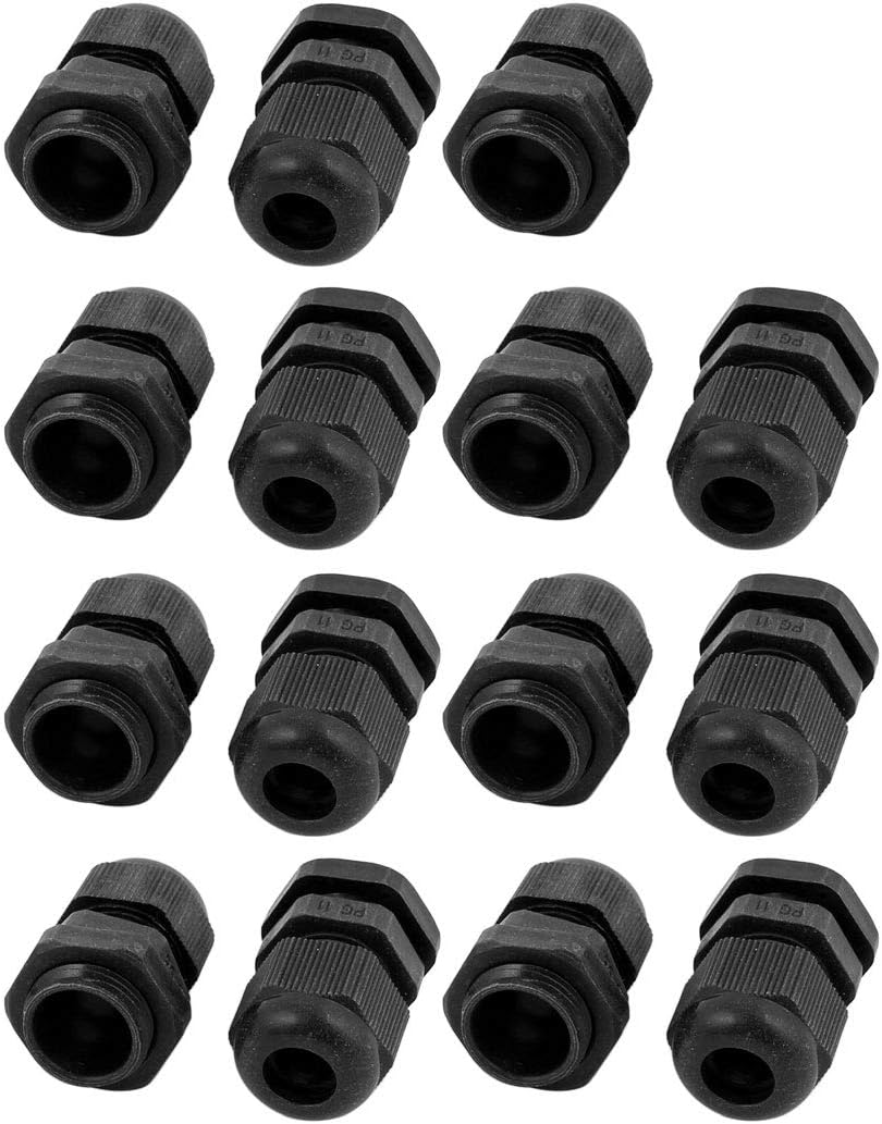 PG11 Compression Water Resistant Stuffing Cable Connector Glands Black 15Pcs (00437b6e453300b3cec7df5f992792f4)