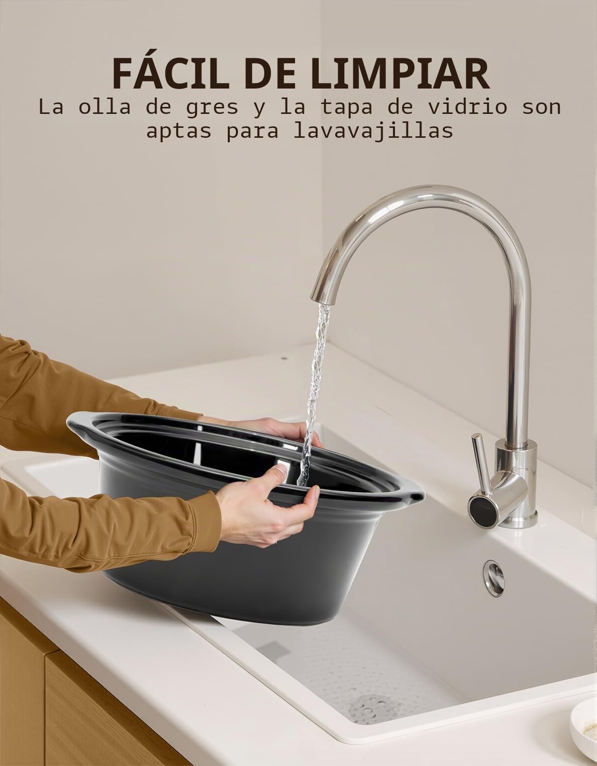 Slow Cooker 3,5 L 200 W 3 Niveles de Calor Tapa de Cristal Azul