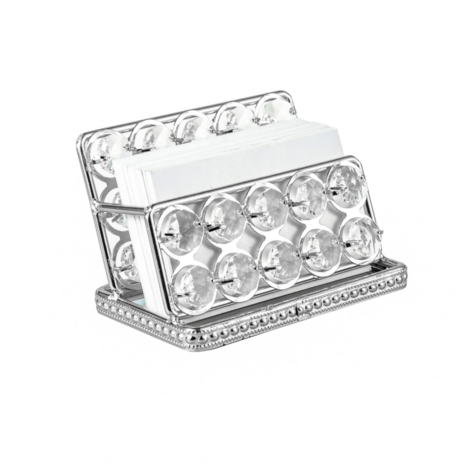 Espositore Per Biglietti Da Visita Porta Biglietti Da Visita, Espositore For , Contenitore For Per Scrivania(Blue,Silver)
