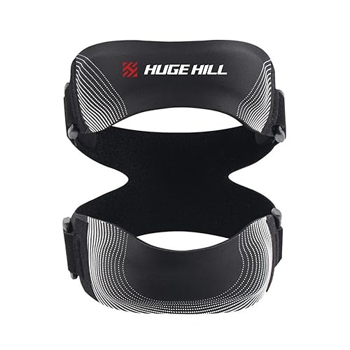 Rodillera para correr y baloncesto, soporte de compresión ajustable con correa para rótula, rodillera transpirable para hombres y mujeres (negro)