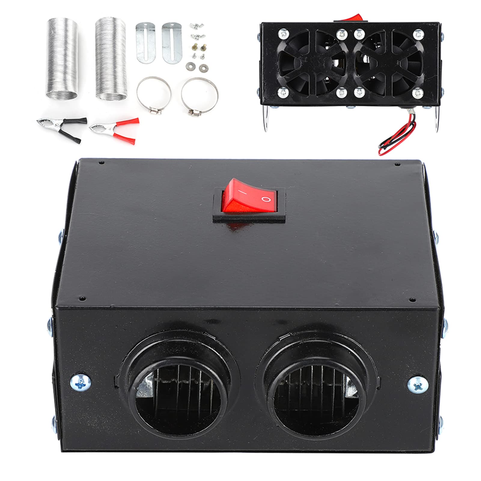 Aérotherme 600W 24V pour Camion, Chauffage Électrique Rapide avec Ventilateur Silencieux, Dégivreur Désembueur pour Pare-Brise, Défroisseur de Vitre, Chauffage Soufflant pour Véhicule