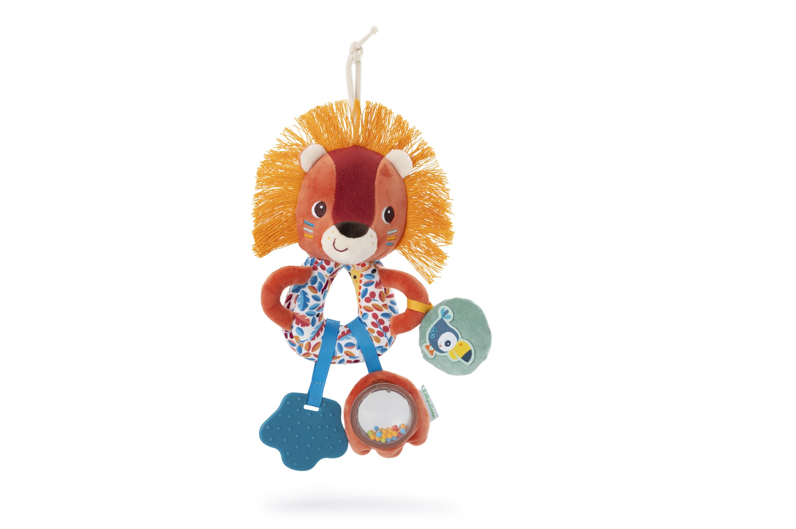 LILLIPUTIENS - Multi-Activity Hoops Jack the Lion - Stimulation toy for baby with sounds, textures and colors - Easy to grip - Stimulates the senses and fine motor skills - From 3 months
