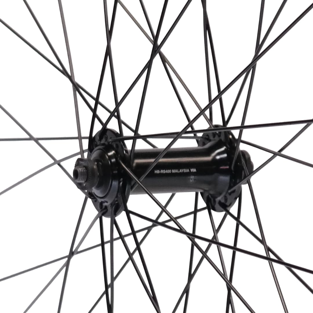 Vuelta Rennrad Laufradsatz 28Zoll inkl. Naben RS 400 - Made in Germany - QR Vorder-&Hinterrad 28Zoll Felgenbremse/V-Brakes Schwarz,622x13c RACETEC Hohlkammerfelge - Rennrad Felgen Set 28 Loch