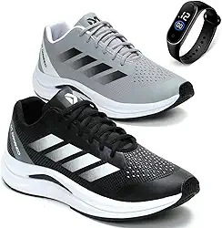 Combo 2 Tênis Masculino Academia Esportivo Caminhada Corrida Leve Confortavel com Relógio Digital
