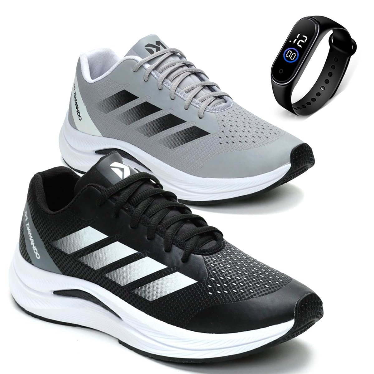 Combo 2 Tênis Masculino Academia Esportivo Caminhada Corrida Leve Confortavel com Relógio Digital em promoção! Veja a oferta e mais achadinhos de Tênis 2 Hoje é o melhor dia para comprar Combo 2 Tênis Masculino Academia Esportivo Caminhada Corrida Leve Confortavel com Relógio Digital com aquele preço maroto! Promoção! Aproveite a oferta! 2