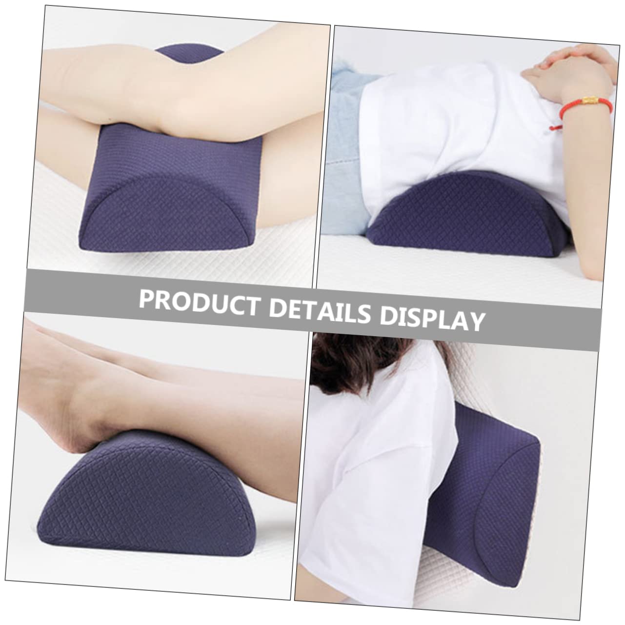 Gatuida Cuscino Semicilindrico Supporto Lombare Staccabile in Schiuma Memory in Cotone Poliestere Leggero per Gambe per Anziani e Chi Soffre di Lombalgia
