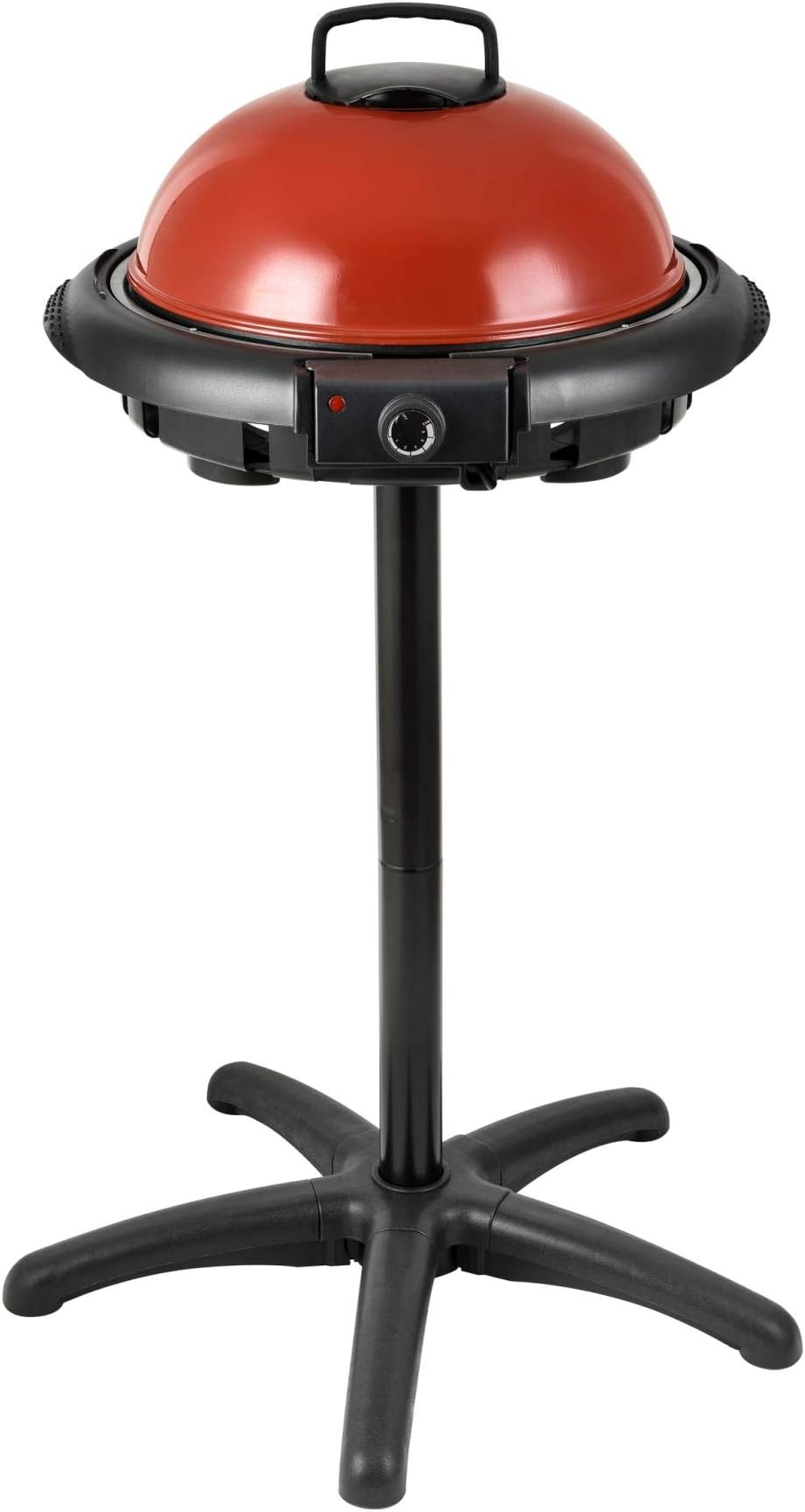 Team Kalorik Electric Standing Grill with Round Lid, Grill Plate Diameter: 39 cm, 1600 W, Black/Red, TKG GRB 1003