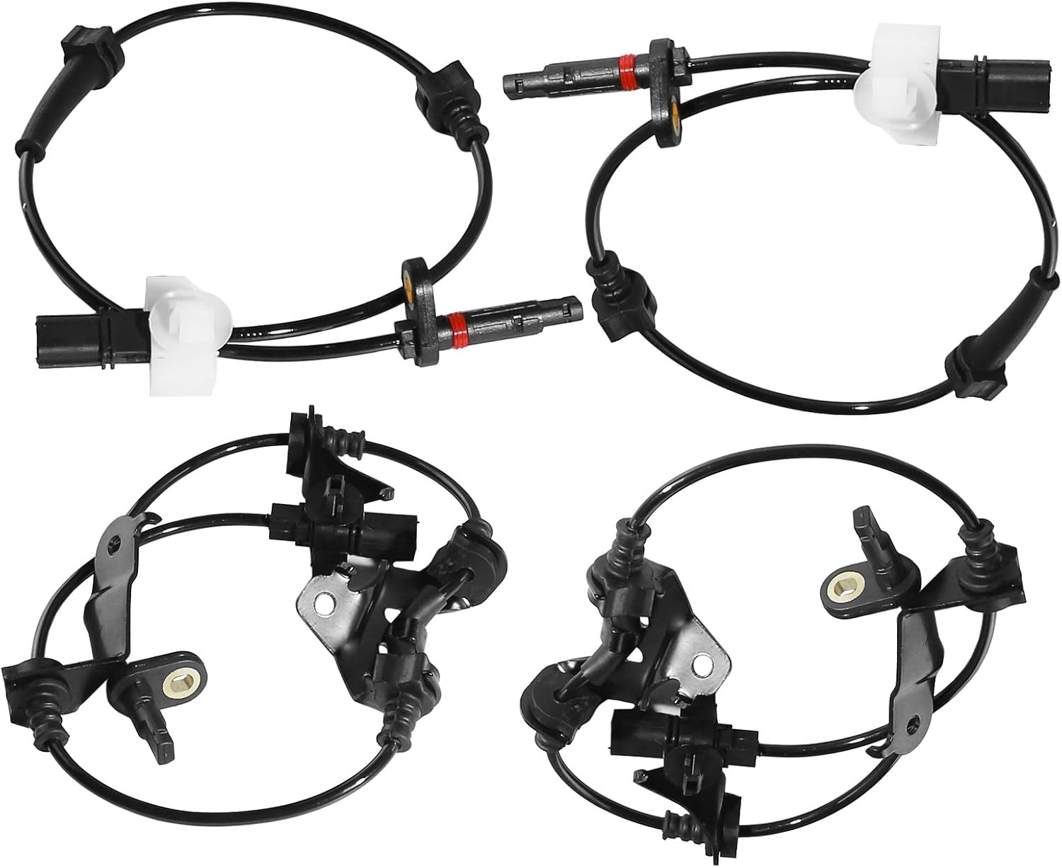 4Pcs ABS Wheel Speed Sensor Set Front Rear Left Right Compatible with Honda Accord 2008 2009 2010 2011 2012 Replace 57450-TA0-A01 57455-TA0-A01 57470-TA0-A01