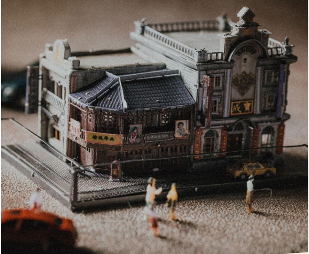 Model Puzzli 3D Modele Mechaniczne Do Zbudowania Models To Build Model Sztuki Szanghaj Plaża Paramount Department Store Phoenix Srebrny Budynek 3D Handmade Trójwymiarowy Puzzle Metal Metoda Model-Phoe