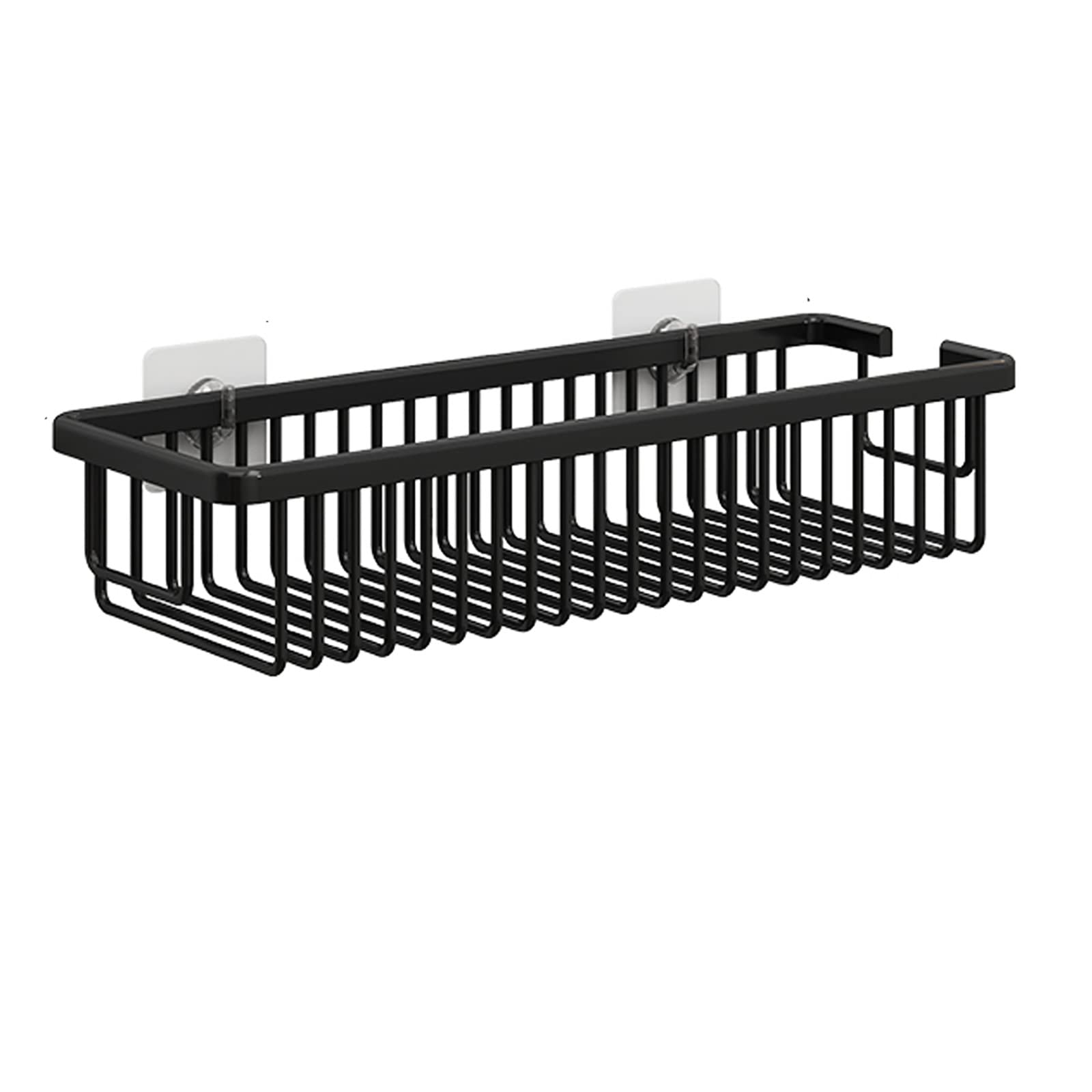 Étagère de toilette noire HOTORI en aluminium de 40 cm pour ranger la salle de bain