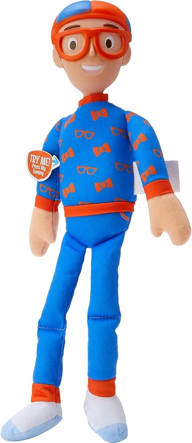 Blippi 16-Inch My Buddy Blippi Nighttime Talking Plush Doll - 11 Unique Sounds and Bed Time Phrases - Oficially Licensed - Great Toy Gift for Kids, Boys, Girls & Preschoolers - 3+