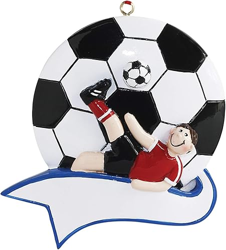 Miniatura 12 de Adornos de fútbol 3D para niña para árbol de Navidad, adorno de fútbol personalizado 2025, adornos de Navidad personalizados para niños, regalos