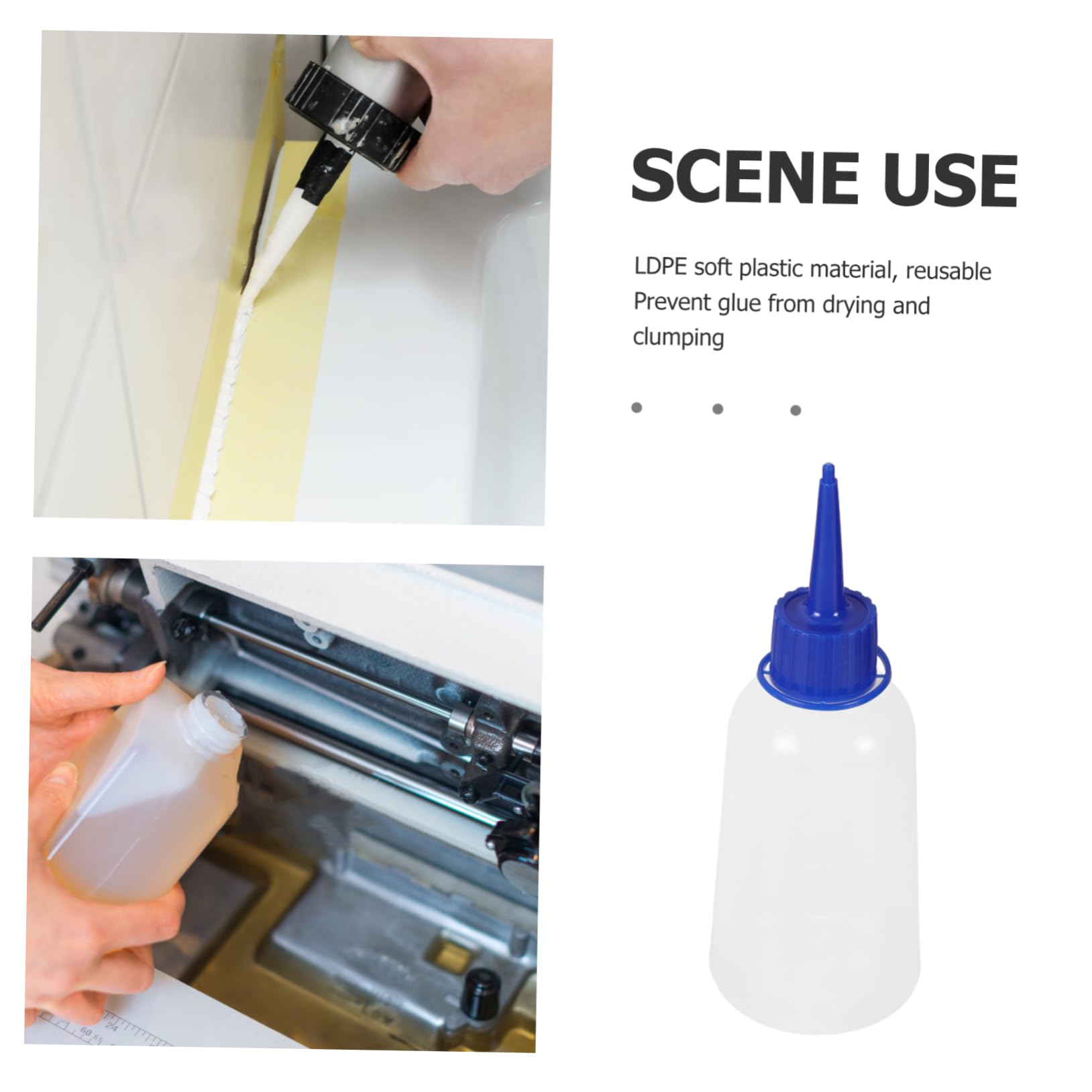 NUOBESTY 4 Set Bottiglie Beccuccio Precisione Per Colla Bottiglie Versatili Per Progetti Creativi 10 Pezzi * 4