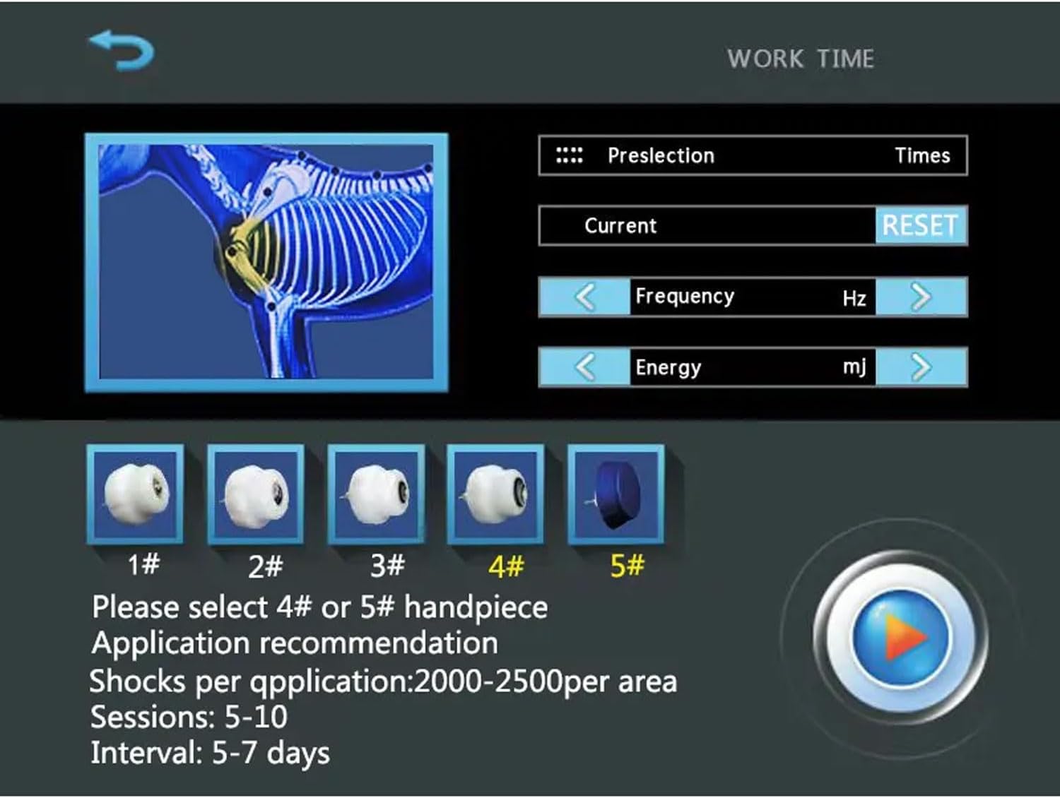 Veterinary Extracorporeal Shockwave, Animal Horse Massager for Joint and Muscle Pain Relief, Non-Invasive, Frequency & Intensity Adjustable for Horse, Sheep, Cow, Dog