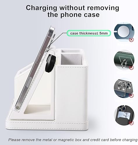 Miniatura 7 de Organizador de bolígrafos de cuero, soporte multifuncional para escritorio, organizadores de escritorio y accesorios para suministros de arte de