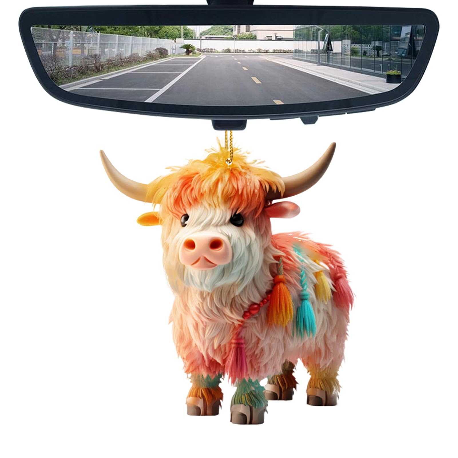 Koe Kerstversieringen - 2D Acryl Feestdecoratie - Rusic Highland Cow Koe Kerstversieringen - 2D Acryl Feestdecoratie - Rusic Highland Cow