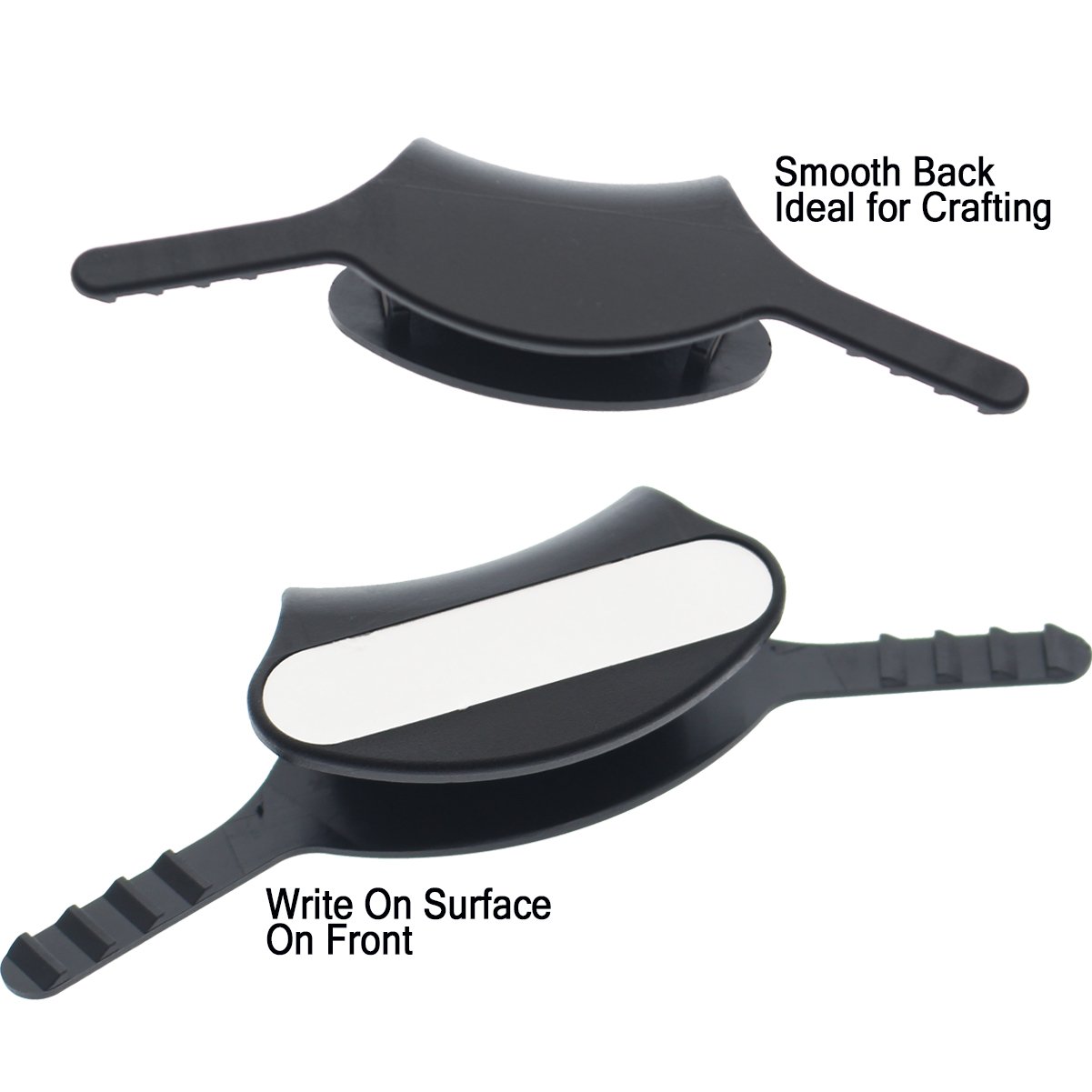 10 Pack - Universal Stethoscope Yoke ID Tag for Cardio Steth Sizes - Blank with Write on Surface for Customizing and Personalizing (Compatible with Cardio/Cardiology) by Specialist ID (Black)