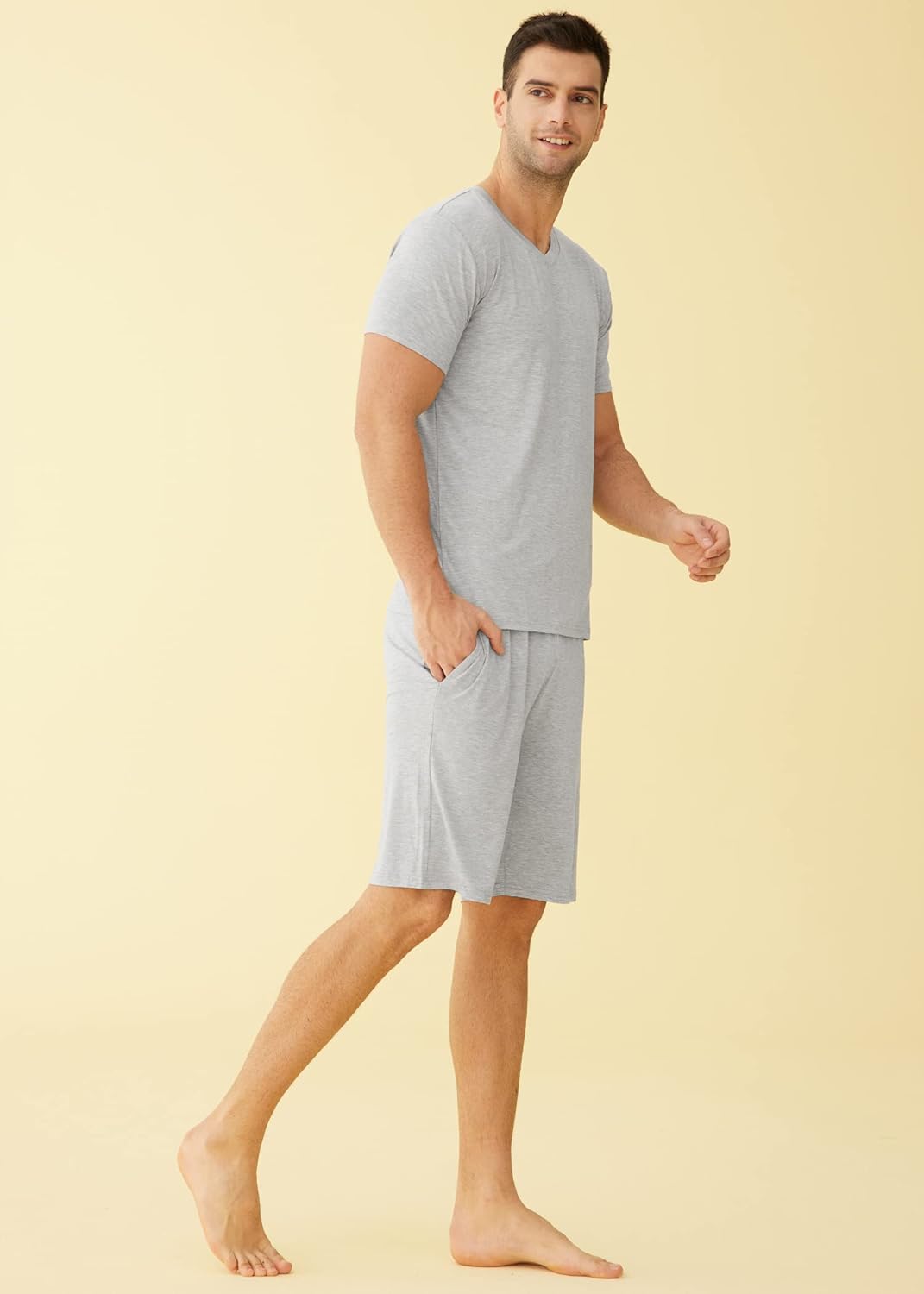 Latuza Men’s Short Sleeves and Shorts Pajama Set - Image 3