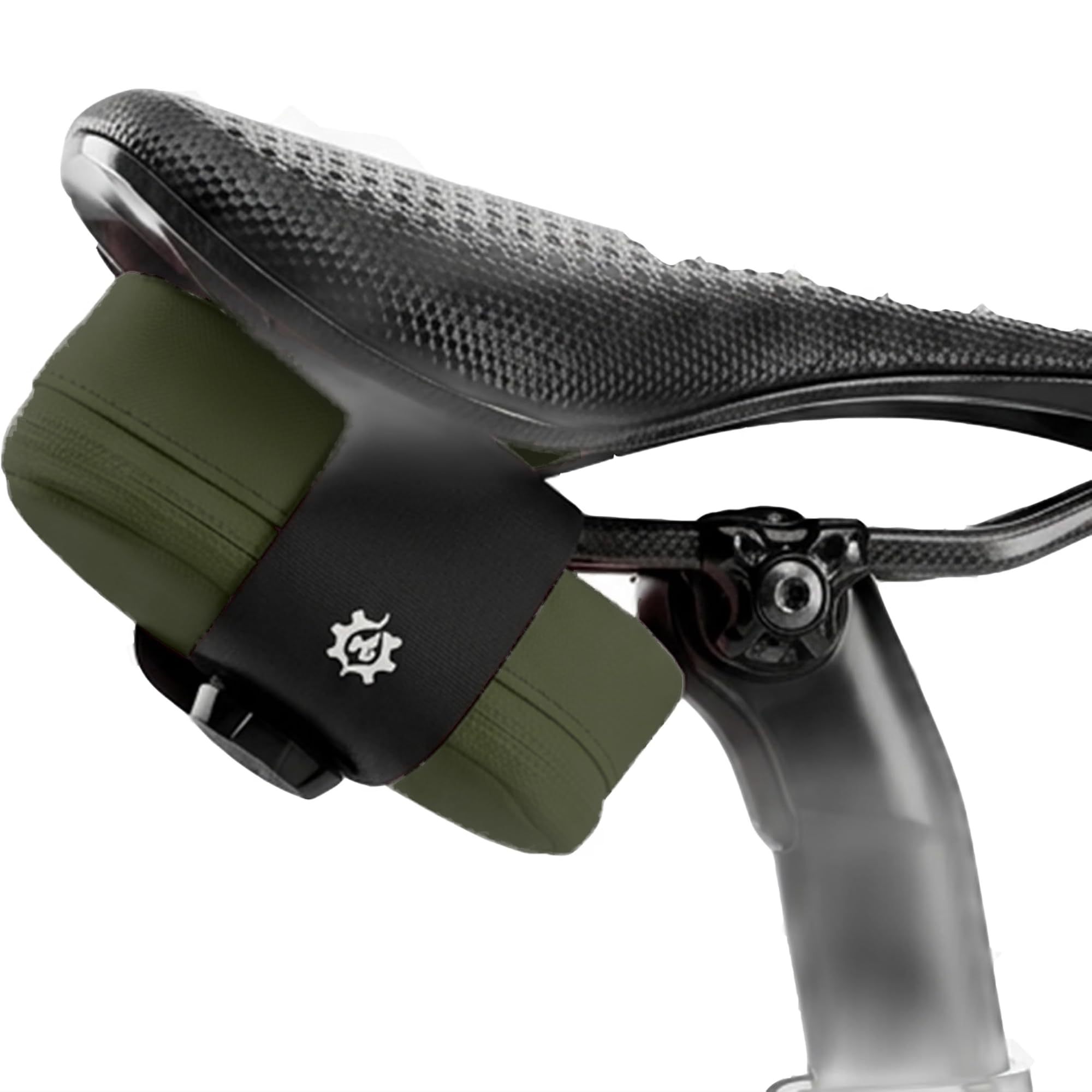 Lumiere &amp; Co. Falcon Magnetic Saddle Bag - Fast Magnetic Buckle Attachment (Green, Medium)