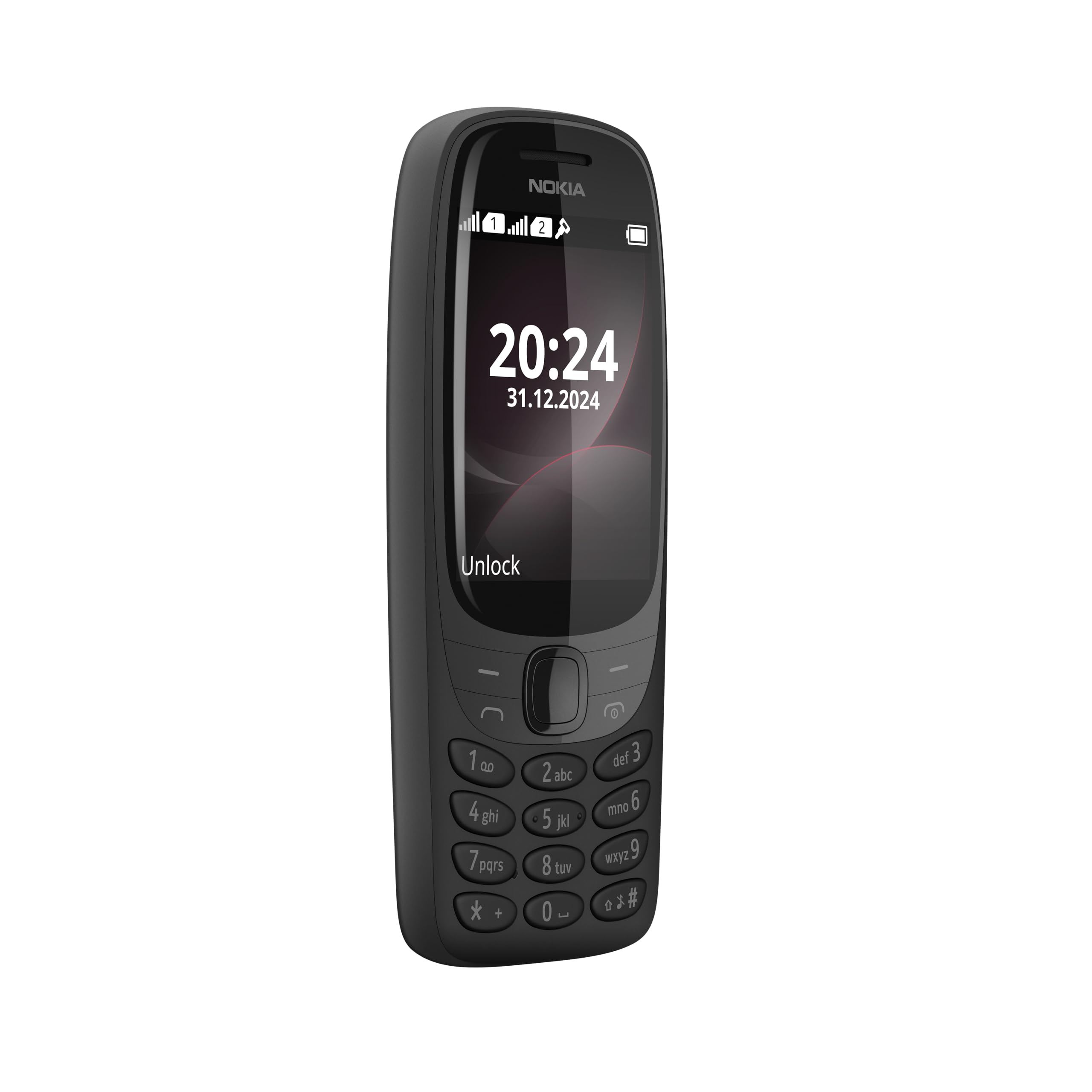 Nokia 6310 2024 Black, Telefono cellulare 2G, Dual Sim, Design Iconico, Display 2.8'', Fotocamera VGA, Batteria Lunga Durata, Memoria espandibile, Bluetooth 5.0, Radio FM Wireless