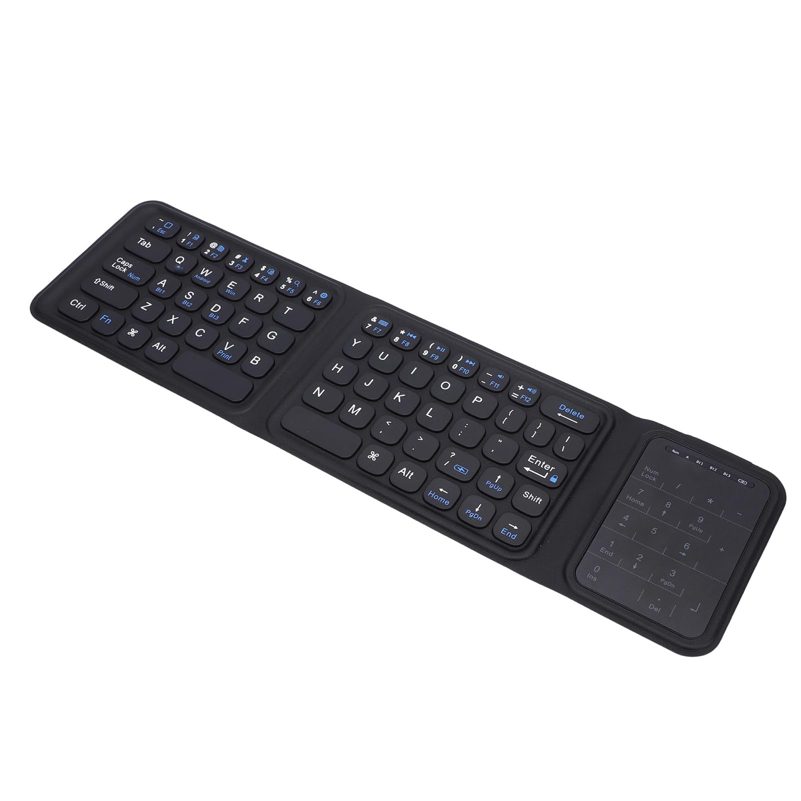 Tastiera Bluetooth Pieghevole con Touchpad, Tastiera da Viaggio Portatile di Dimensioni Standard, Sensibile e Silenziosa, per Laptop PC Tablet Smartphone