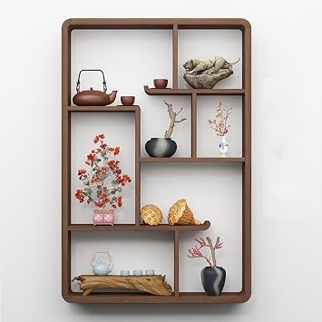 Wooden Collection Display Case, Wall Mounted Display Storage Box, Wall Mountable Curio Display Case, Collectibles Display Case - Wooden Floating Shelves for Display & Home DecorLeft
