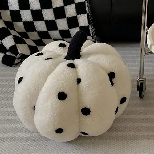 Aoruisen Almohadas de calabaza de Halloween, almohada de felpa 3D con forma de calabaza, decoración de otoño para cama, sofá y habitación, almohadas