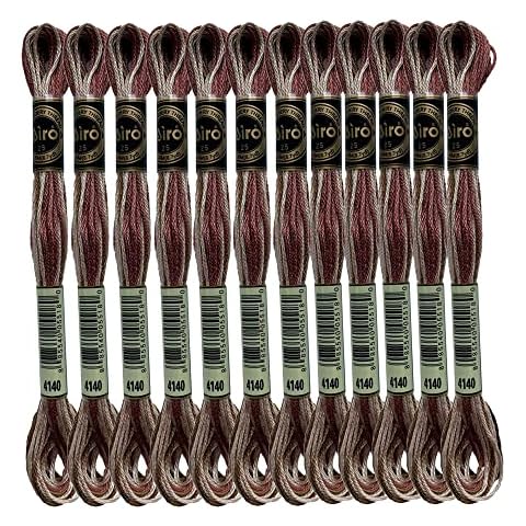 Magical Color Variegated Cross Stitch Thread Color Variations Embroidery Floss Pack, 8.7-Yard, Driftwood, Pack of 12 Skeins Cover