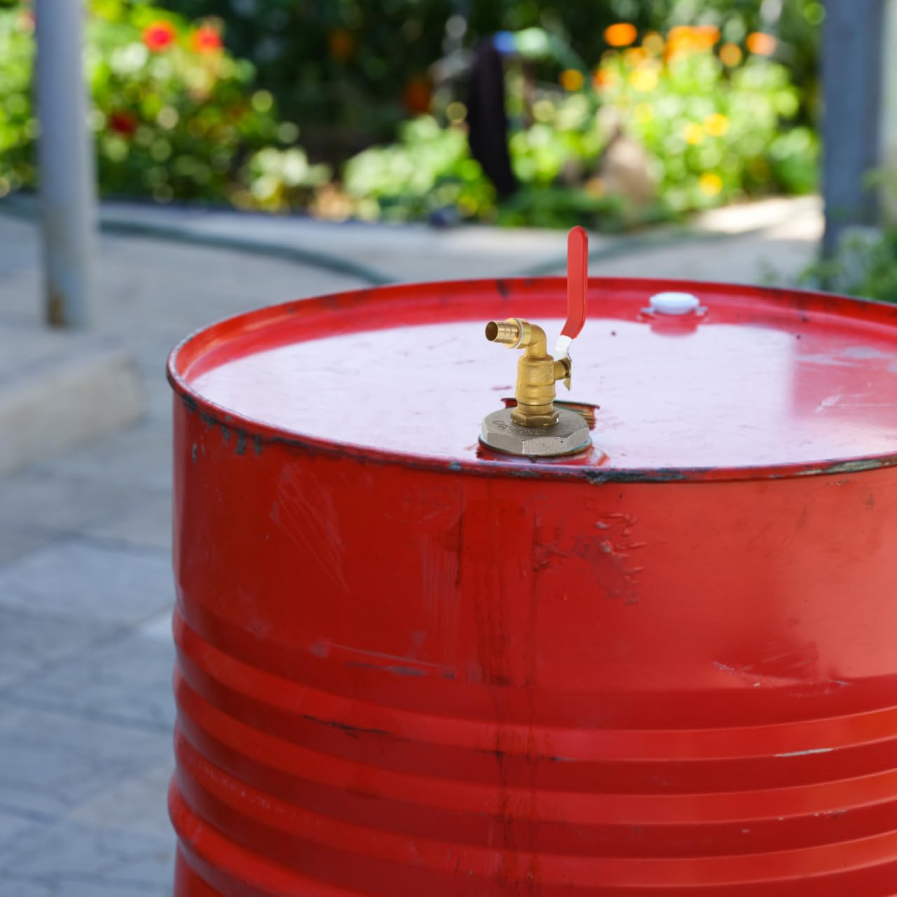 ABOOFAN Robinet Pour FûT De 2 Pouces En Laiton Avec Joint ÉTanche Robinet De Pluie Pour Baril De 55 Gallons Installation Facile Sans Outils Avec Ruban TéFlon