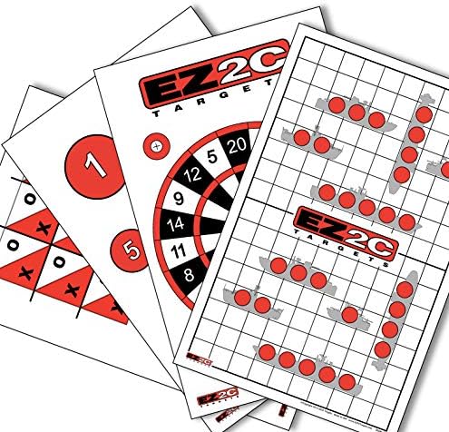 Paper Targets for Shooting Practice by EZ2C | Gun and Rifle Game Targets Paper | Targets for Shooting Games | Target Shooting Range Accessories | Firearms Targets | 11” x 17” (40 Pack)