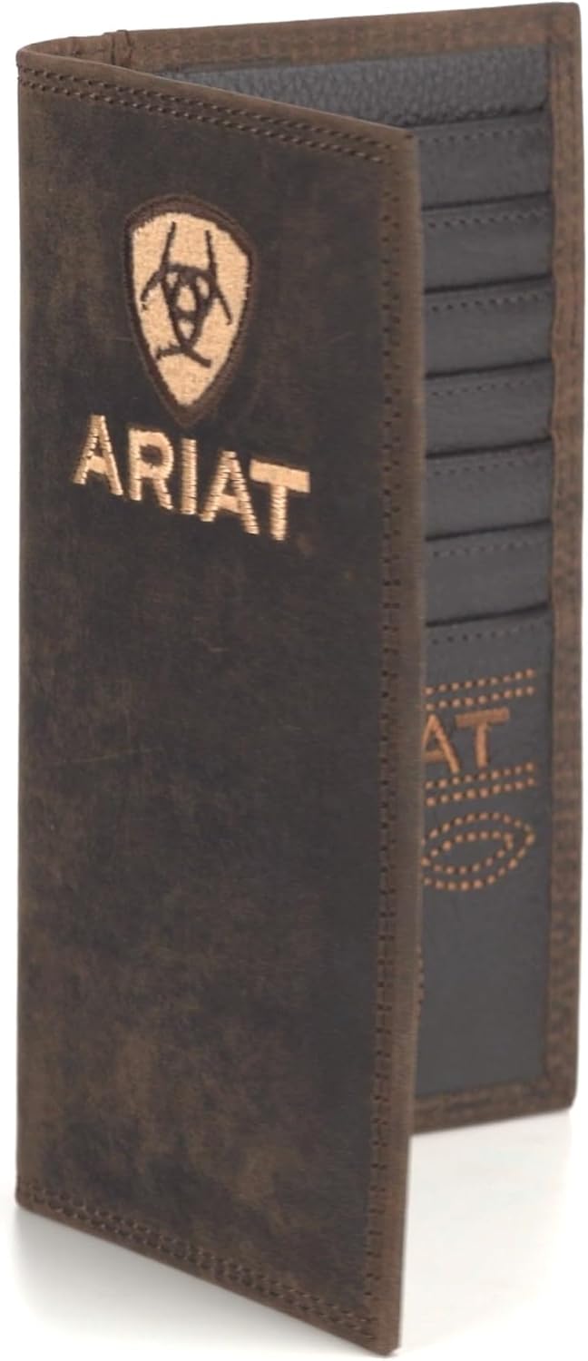 ARIAT Western Wallet Mens Rodeo Crazy Horse Slim Fit Brown A3556502