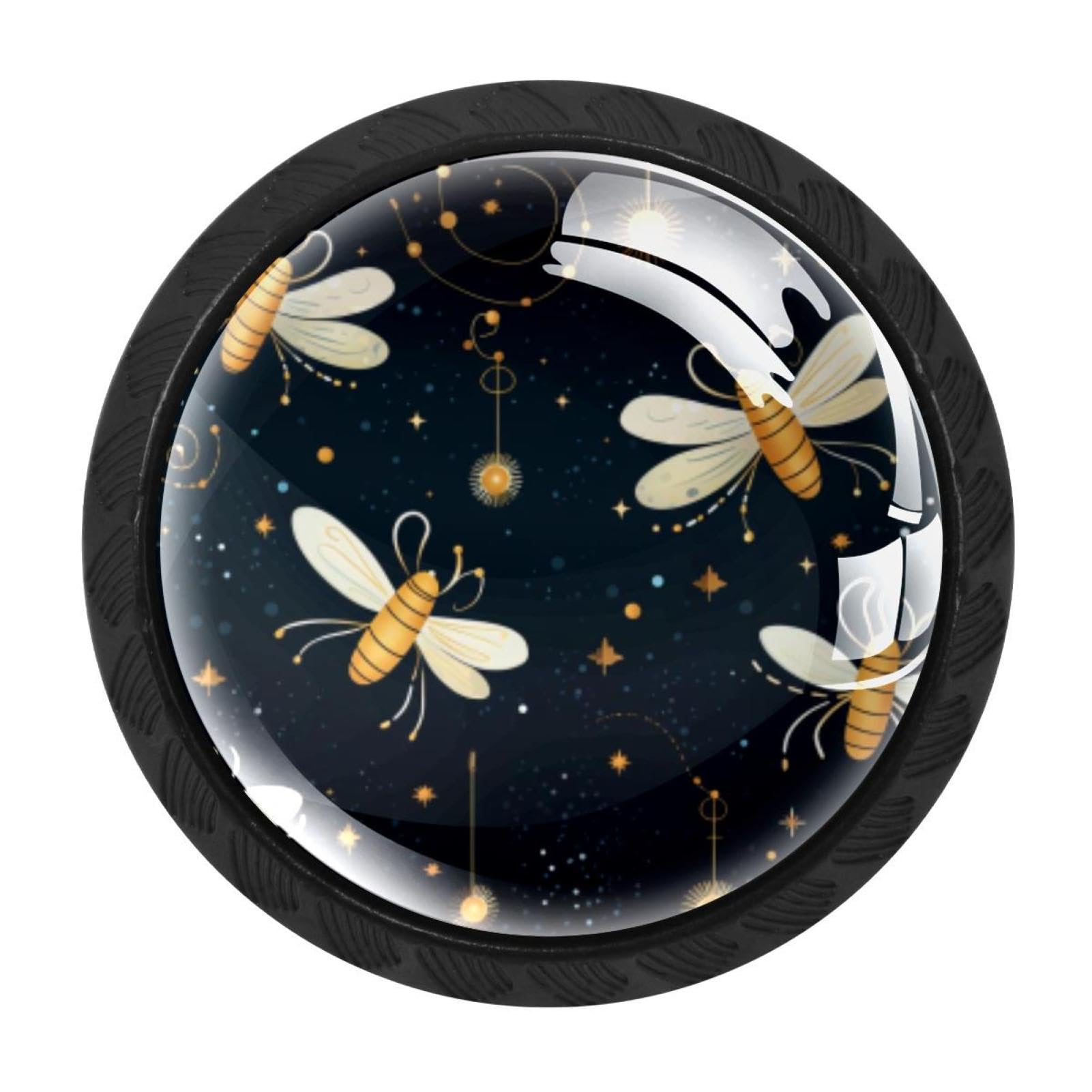 Chenzzzz Multicolored 19 4 Pieces Kitchen Cabinet Drawer Dresser Door Knobs Pulls Handles, Starry Bee