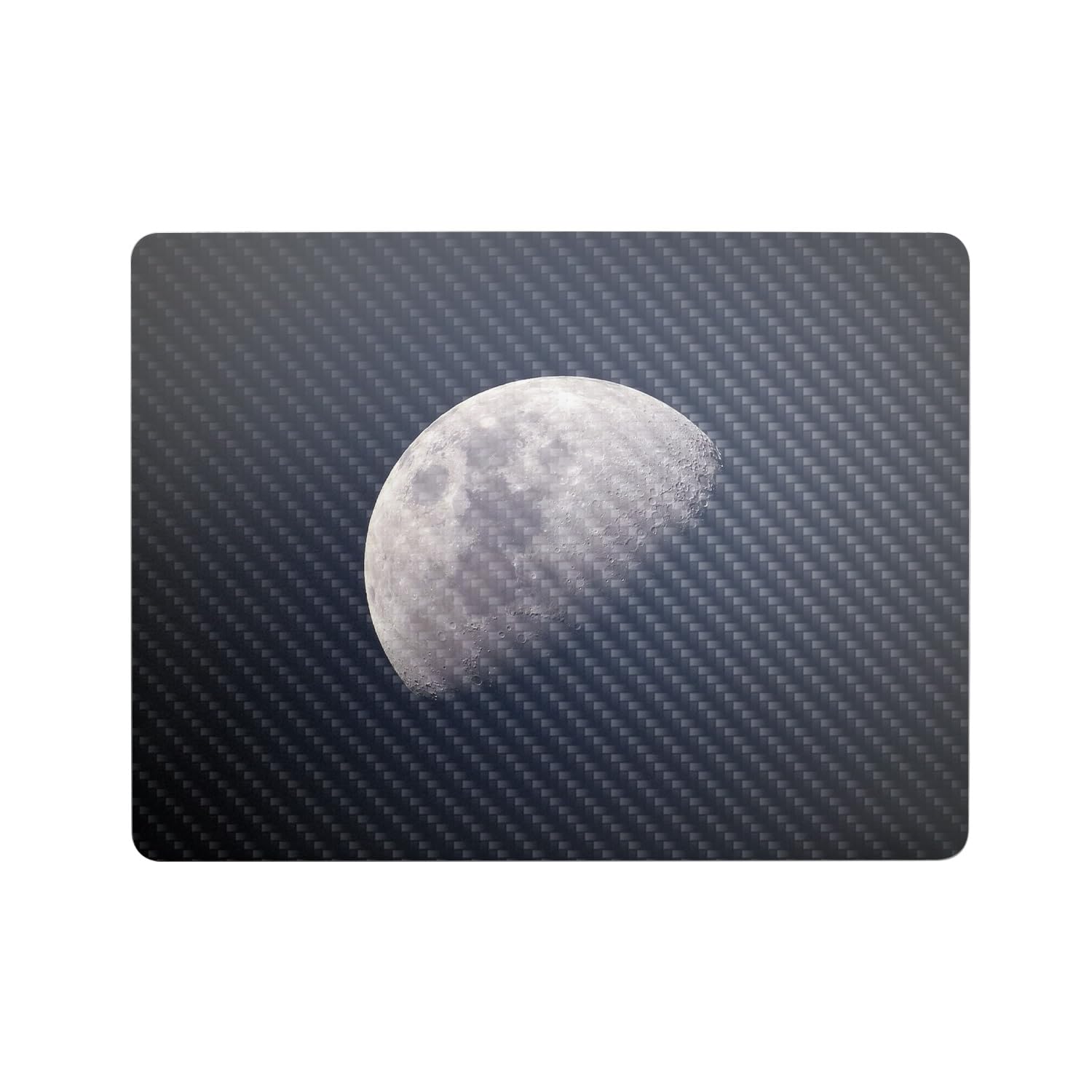 Carbon Fiber Laptop Skin Compatible with Microsoft Surface Laptop 8 13" (2025) - Moon - Premium 3M Vinyl Protective Wrap Decal Cover - Easy to Apply | Crafted in The USA by MightySkins