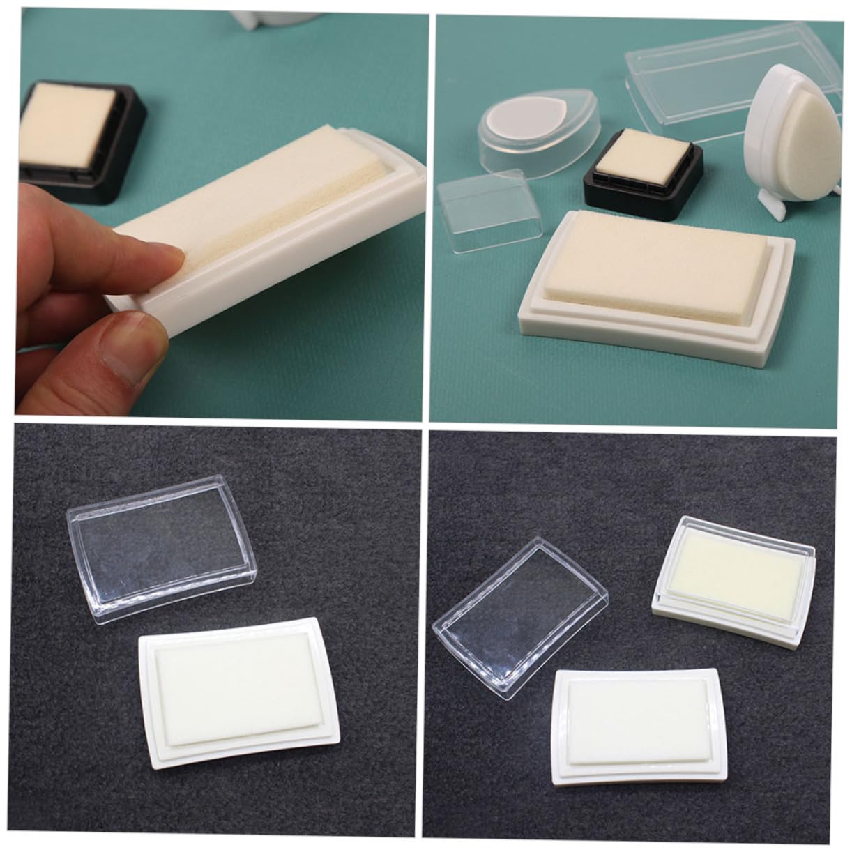 Lot De 10 Tampons Encreurs Vides - Mini Tampons éponge Pour Recharge D'encre, DIY, Scrapbooking, Bricolage