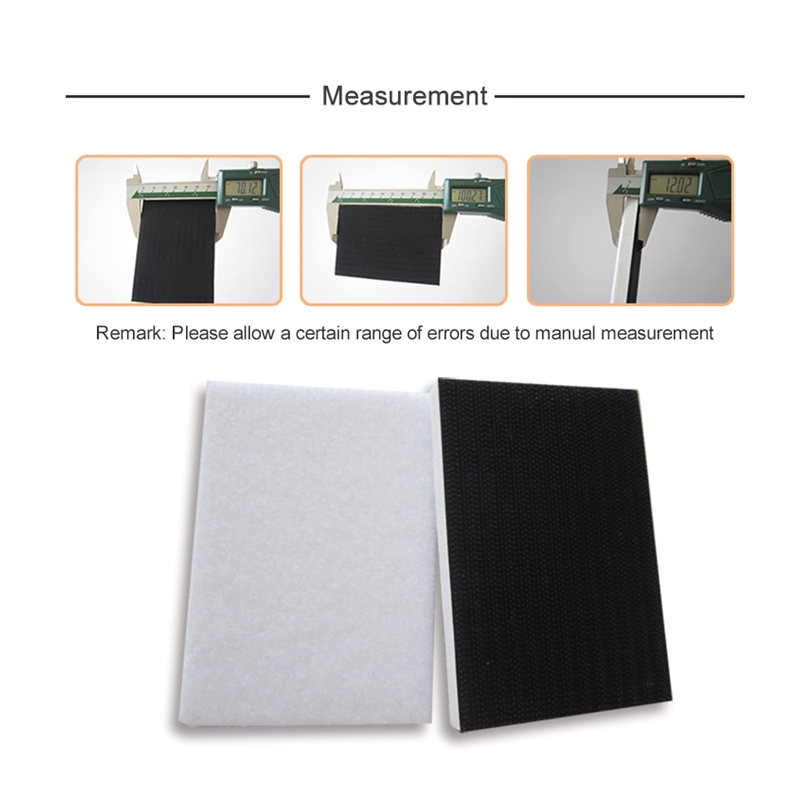 Almohadilla de Pulido 5pcs 70 * 100mm Pad de Interfaz de Esponja de EVA Rectangular for Proteger la Placa de Respaldo de lijadora Que respalda el Gancho de la Herramienta abrasiva y el Bucle