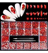 Yzzseven Strasssteine-Set – 12 Arten Rosa AB Diamanten + 2500 Flache Steine – DIY-Dekoration