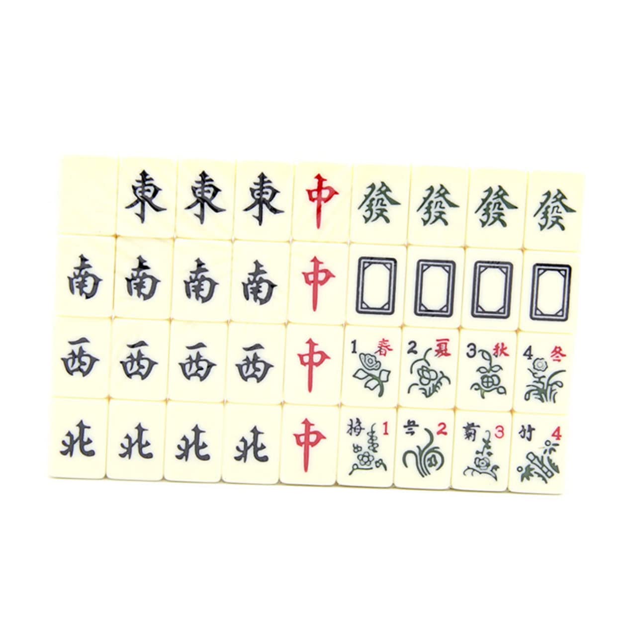 Kompaktes Mahjong Satz 1 Satz aus PVC für Zuhause und Reisen | Kleines Chinesisches Spielzeug, Party und Heimnutzung, Fördert Logisches Denken und Hand Auge Koordination