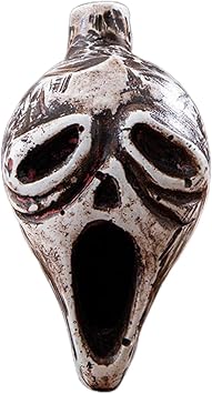 Aztec Death Whistle, Aztec Ceramic Ghost, Hyper Whistle, Loud Shrieking Sound, Used for Halloween Embellishment, Horror, Fun and Stress Relief, 1.71.963.1 inch howl