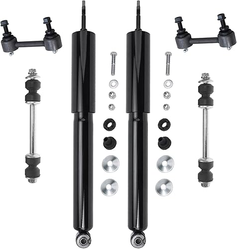 Detroit Axle - Kit de 6 amortiguadores traseros para Ford Mustang 1994-2004, amortiguadores de amortiguadores de barra estabilizadora delantera y
