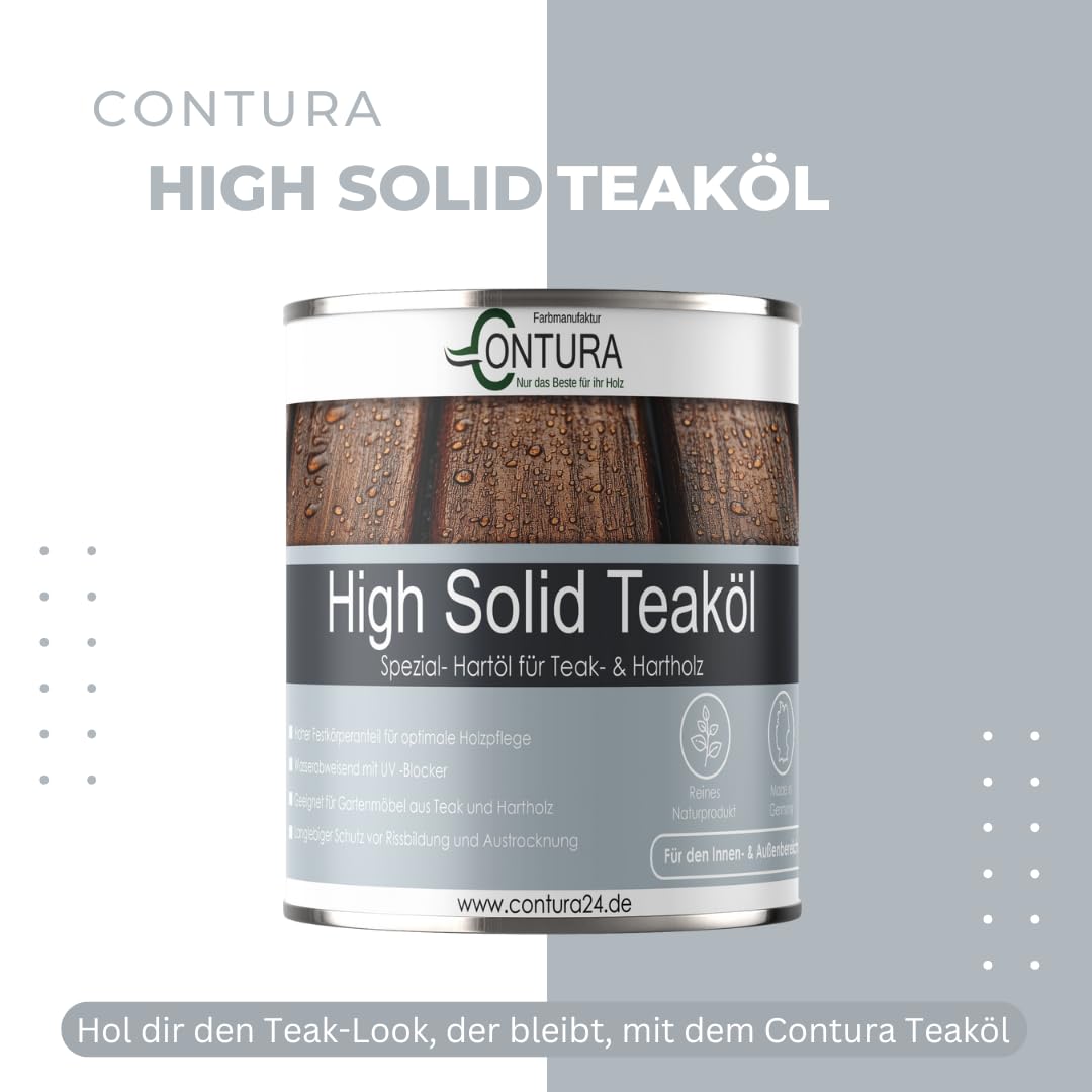 Teaköl Yachtöl Holzschutz UV Schutz Gartenmöbel Holzöl Hartöl Gartenholz Öl (2,5 Liter)