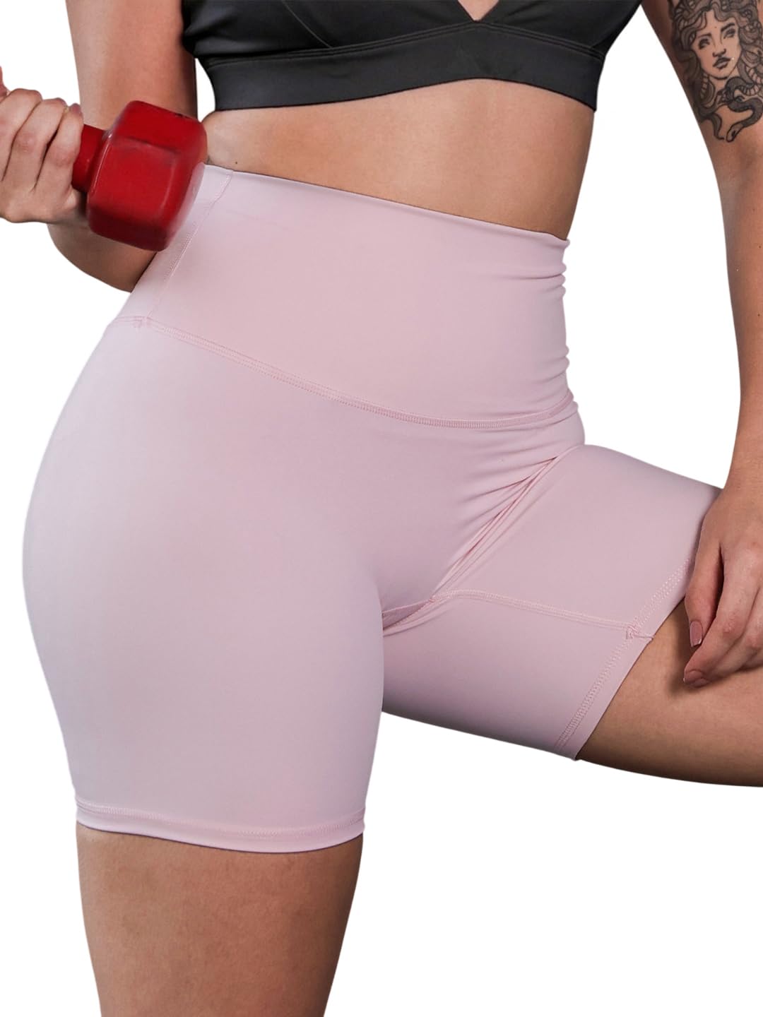 Women High Waisted Gym Biker Shorts Seamless Buttery Soft Workout Cycling Sports Yoga Fitness Running Hot Pants Dry Fit Gear Activewear Apparel-image-44