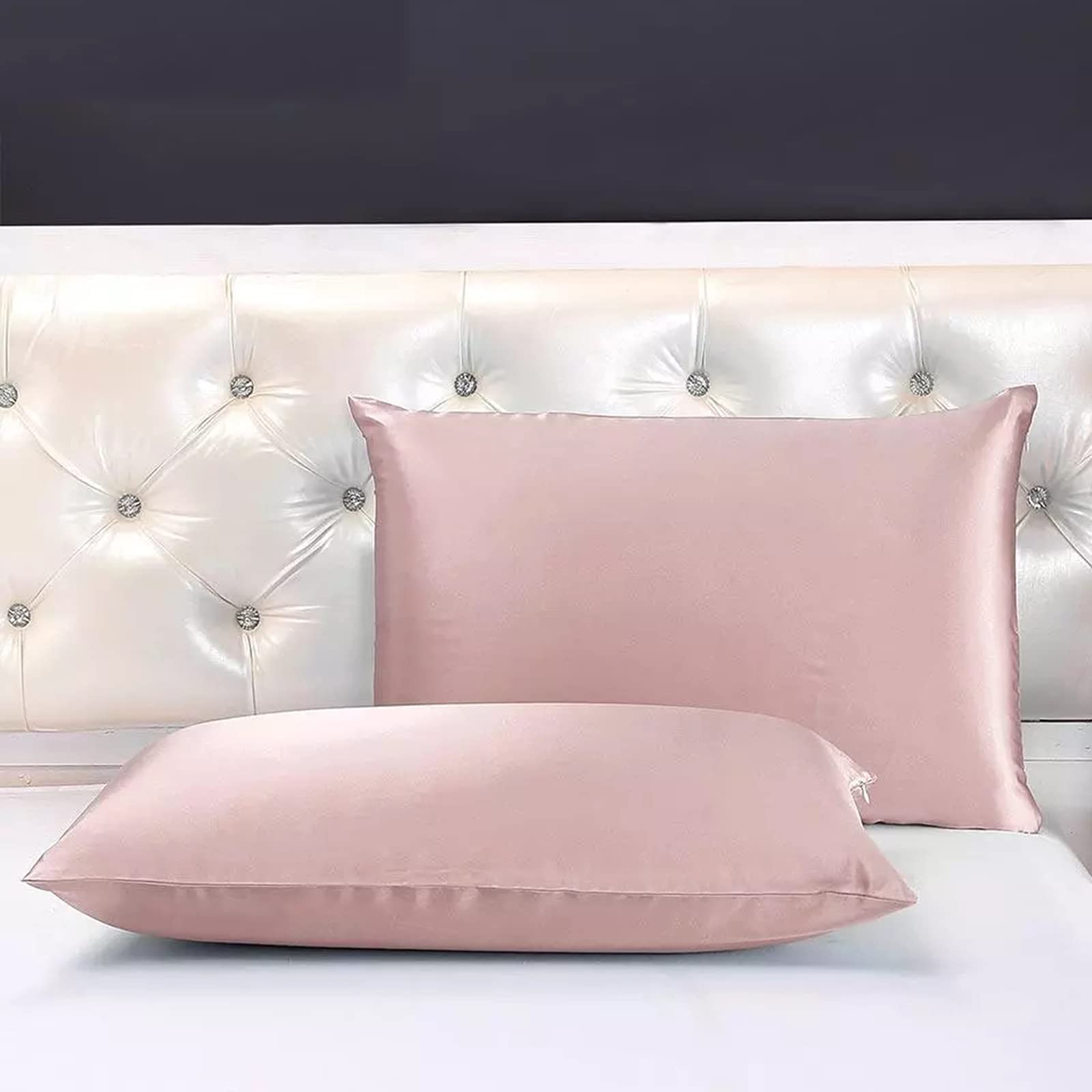 100% 19 Momme Mulberry Silk Fetrownote con Cremallera Oculta, Fundas de Almohada Suave Adecuado para Cabello y Piel saludables