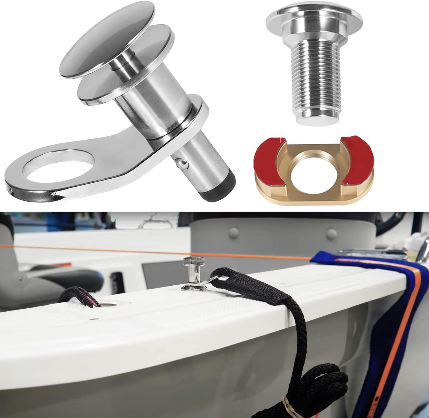 JIAD 3/8'' Quick Release Boat Fender Holder Marine