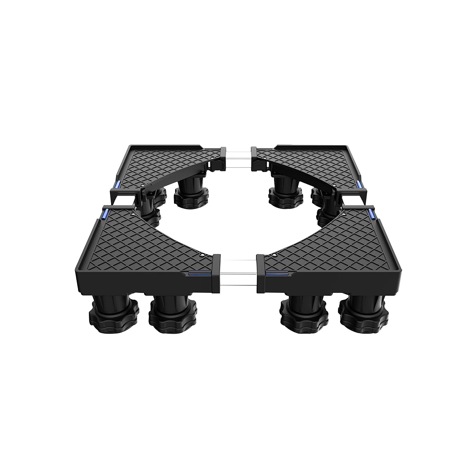 Soporte antivibración para lavadora, base ajustable de 19 a 30 pulgadas para secadora y refrigerador, soporte de suelo resistente con 12 patas para electrodomésticos y macetas