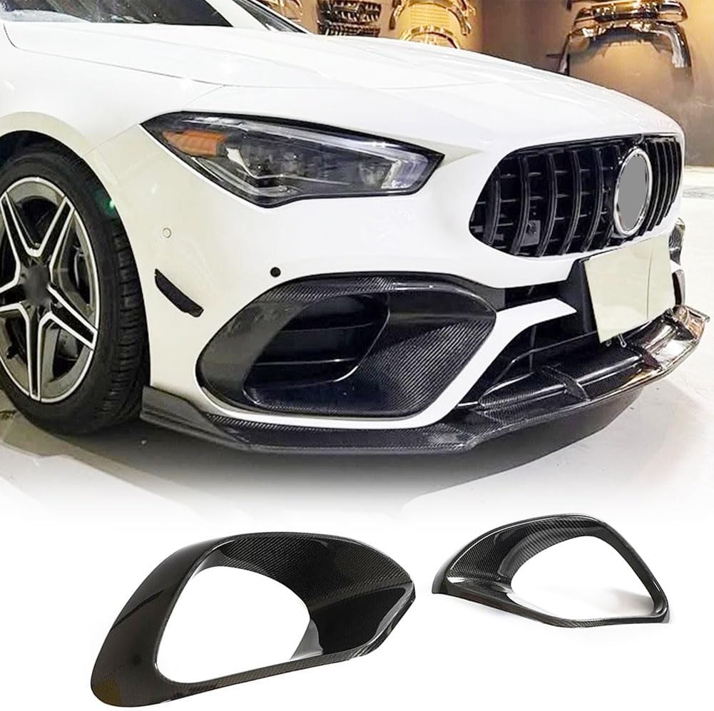 CLA45 AMG Front Bumper Air Vent Cover Fin for Mercedes Benz W118 CLA45 AMG Only 2020-2023 Sedan 4-Door Customized Air Fender Spoiler Protector Winglets Splitter Cover Trims