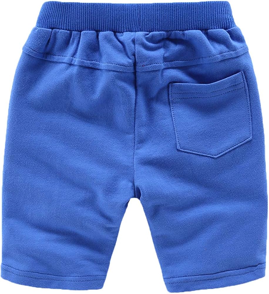 DCUTERQ Boys Girls Cotton Shorts Summer Knee Length Solid Sport Jogger Pants Drawstring Sweatpants for Kids Toddler 1-8 Years : Clothing, Shoes & Jewelry