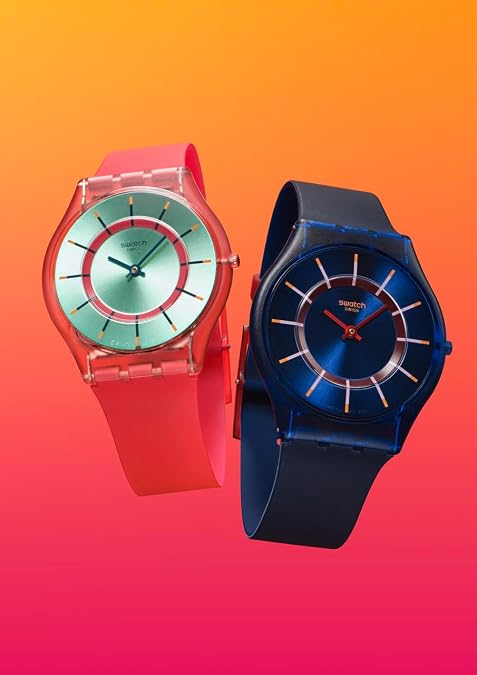 Swatch Skin Classic Biosourced Unisex Watch Casual Polymer Red Quartz Waterproof Minty Mango Dream