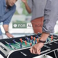 Vista 7 de Juegos de fútbol de mesa de futbolín mesas de futbolín tamaño adulto para el hogar, sala de juegos, bar, mesa de fútbol de competición con 2 bolas